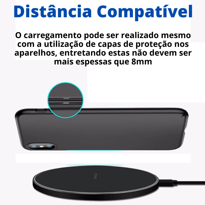 Fast Charger - Carregador Para Celular Sem Fio - Tecnologia Indução Ultra Rápida